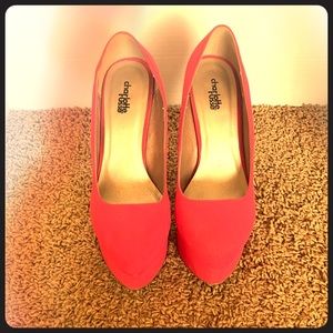 Red Charlotte Russe platform high heels